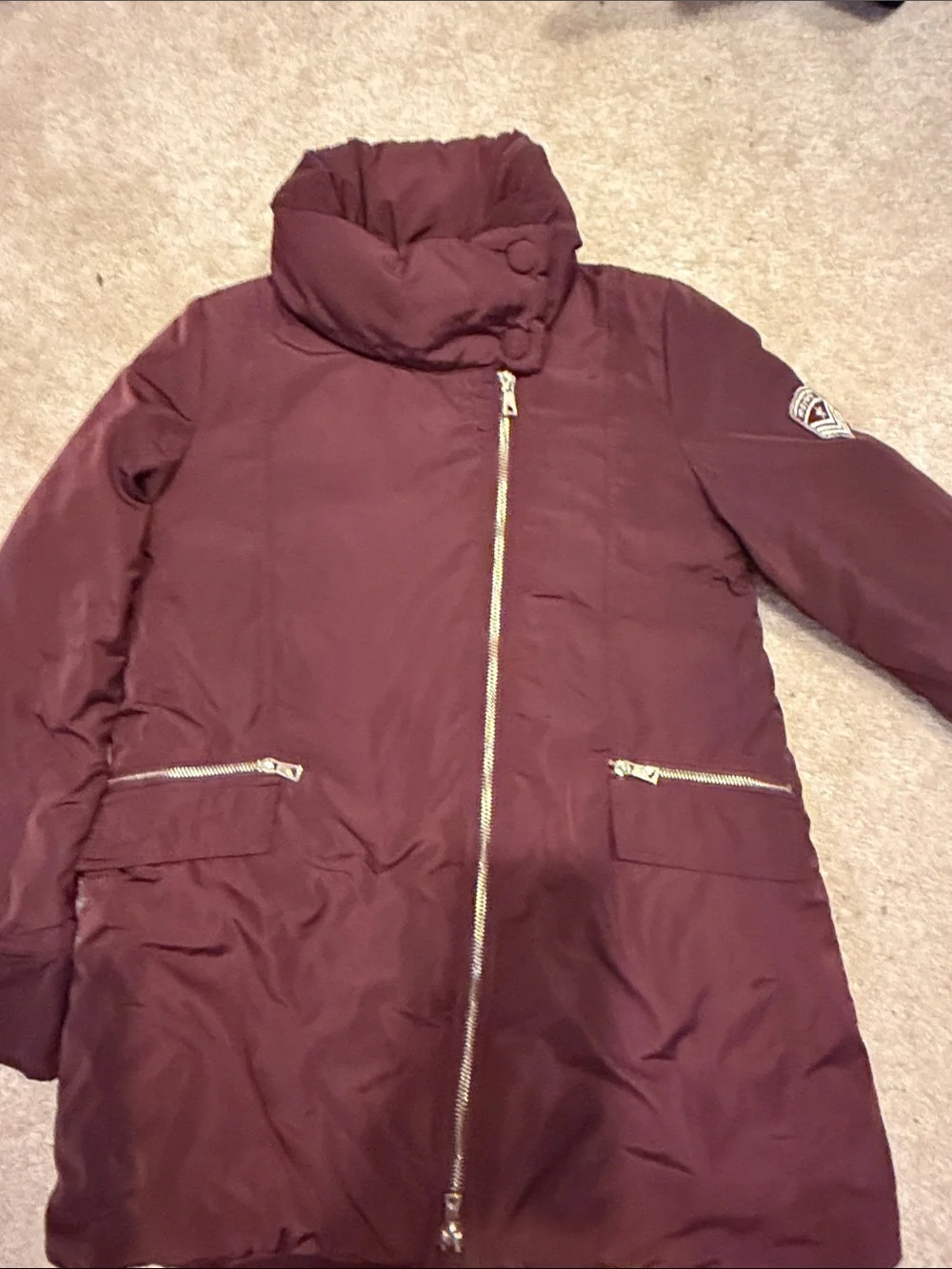 Mayoral Girls Burgundy Puffer Coat - Insulated Winter Jacket